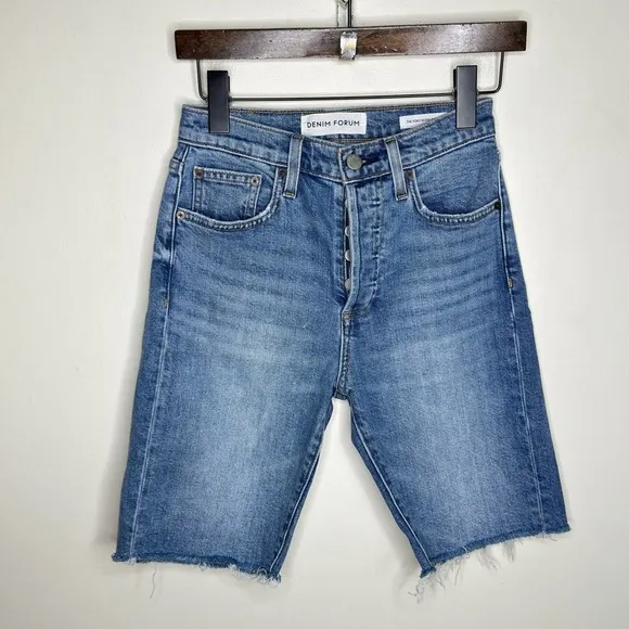 DENIM FORUM x ARITZIA Yoko Bermuda Short Med Stone Creek {3D12}