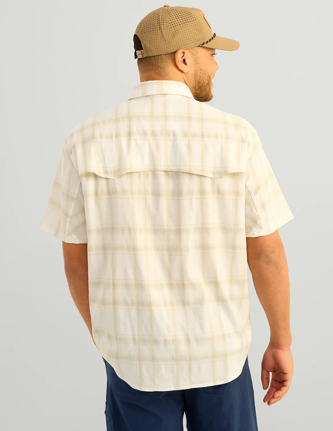 Diamond Back Plaid Short Sleeve Button-Down