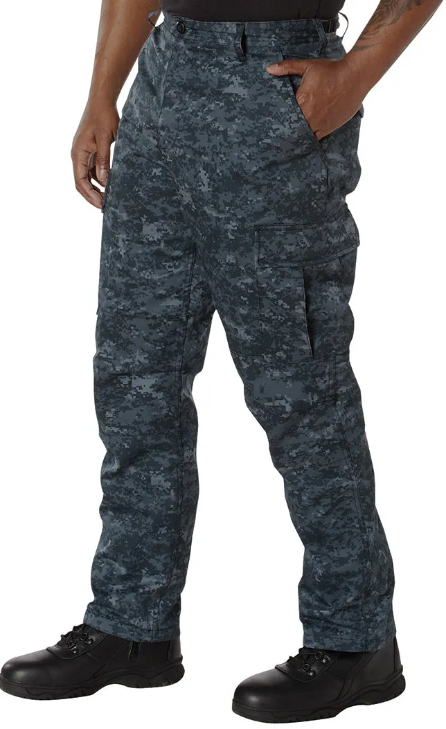 Digital Midnight Camouflage - Military BDU Pants (Cotton/Polyester Twill)