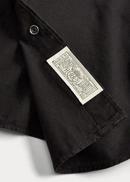 Double RL - Cotton Twill Western Shirt Black