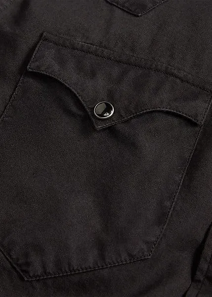 Double RL - Cotton Twill Western Shirt Black