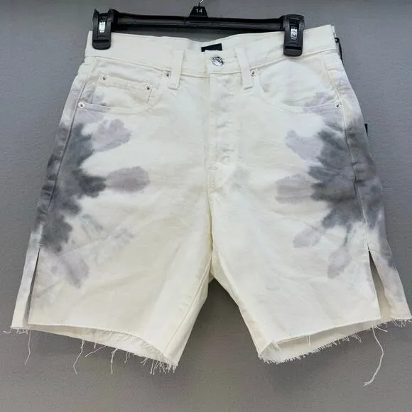 Edwin Denim Shorts Women's 26 (2) White Tie dye CAI Shorts Button Fly NWT