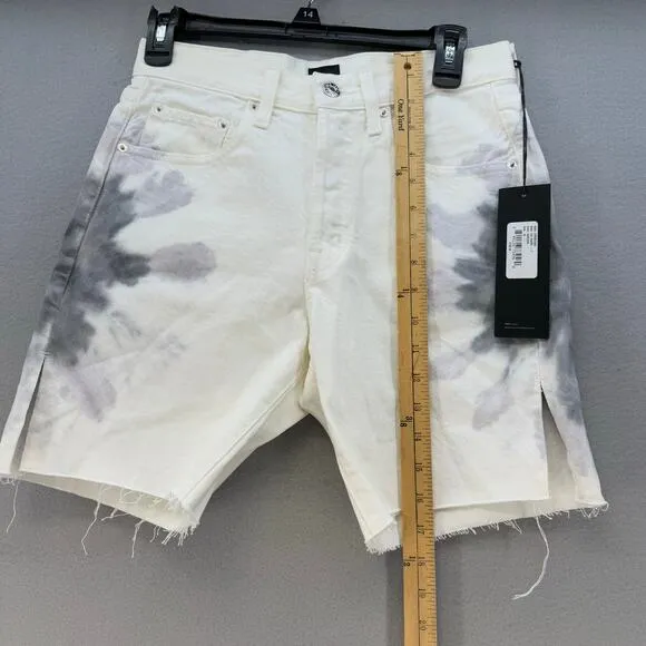 Edwin Denim Shorts Women's 26 (2) White Tie dye CAI Shorts Button Fly NWT