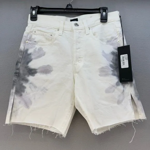 Edwin Denim Shorts Women's 26 (2) White Tie dye CAI Shorts Button Fly NWT