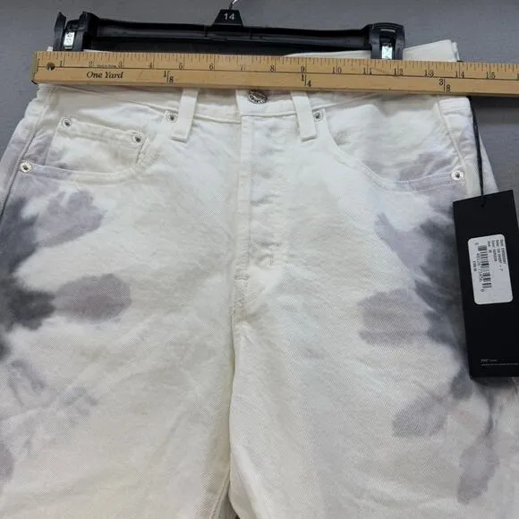 Edwin Denim Shorts Women's 26 (2) White Tie dye CAI Shorts Button Fly NWT