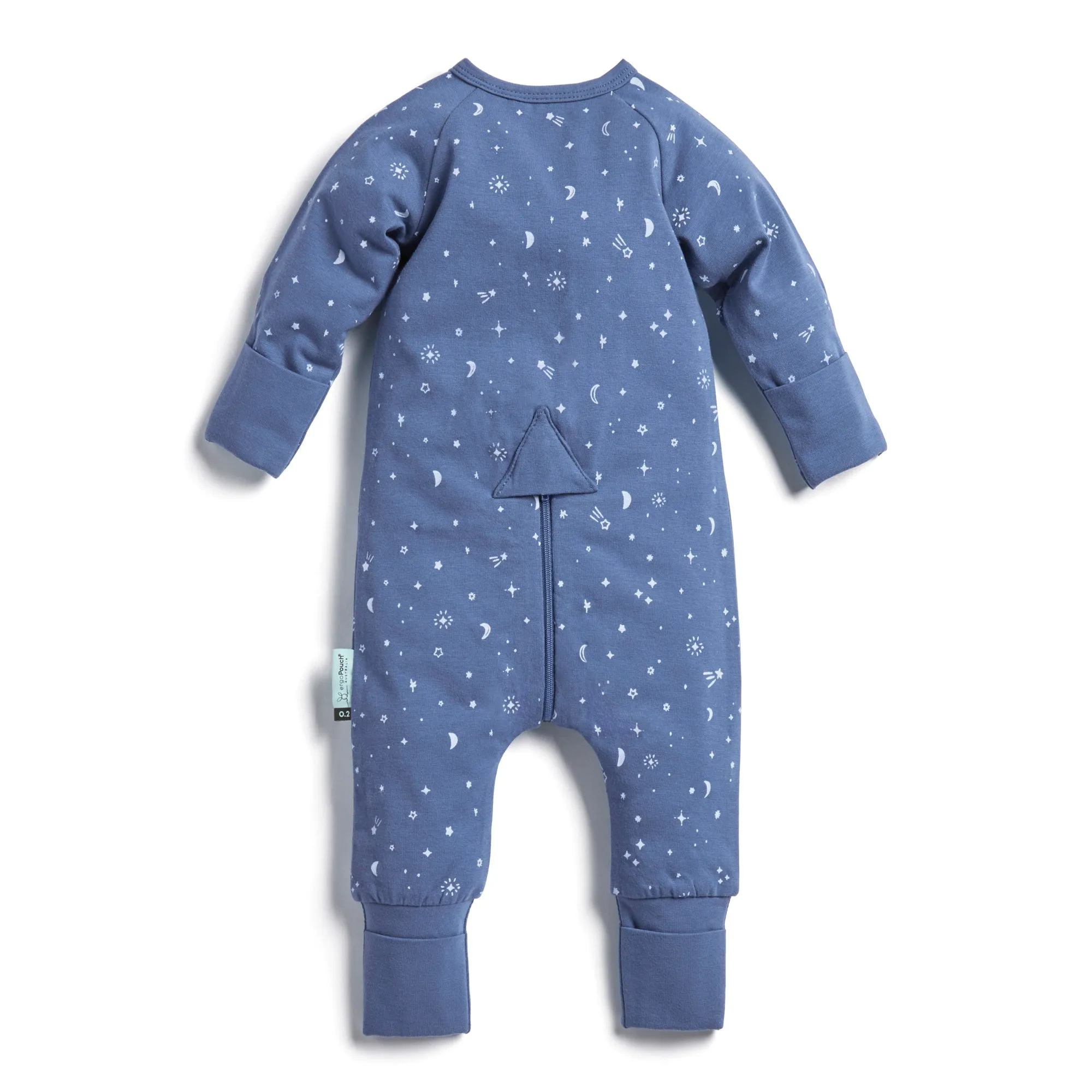ErgoPouch - Organic Layers Long Sleeve Babygrow - Night Sky - 0.2 TOG