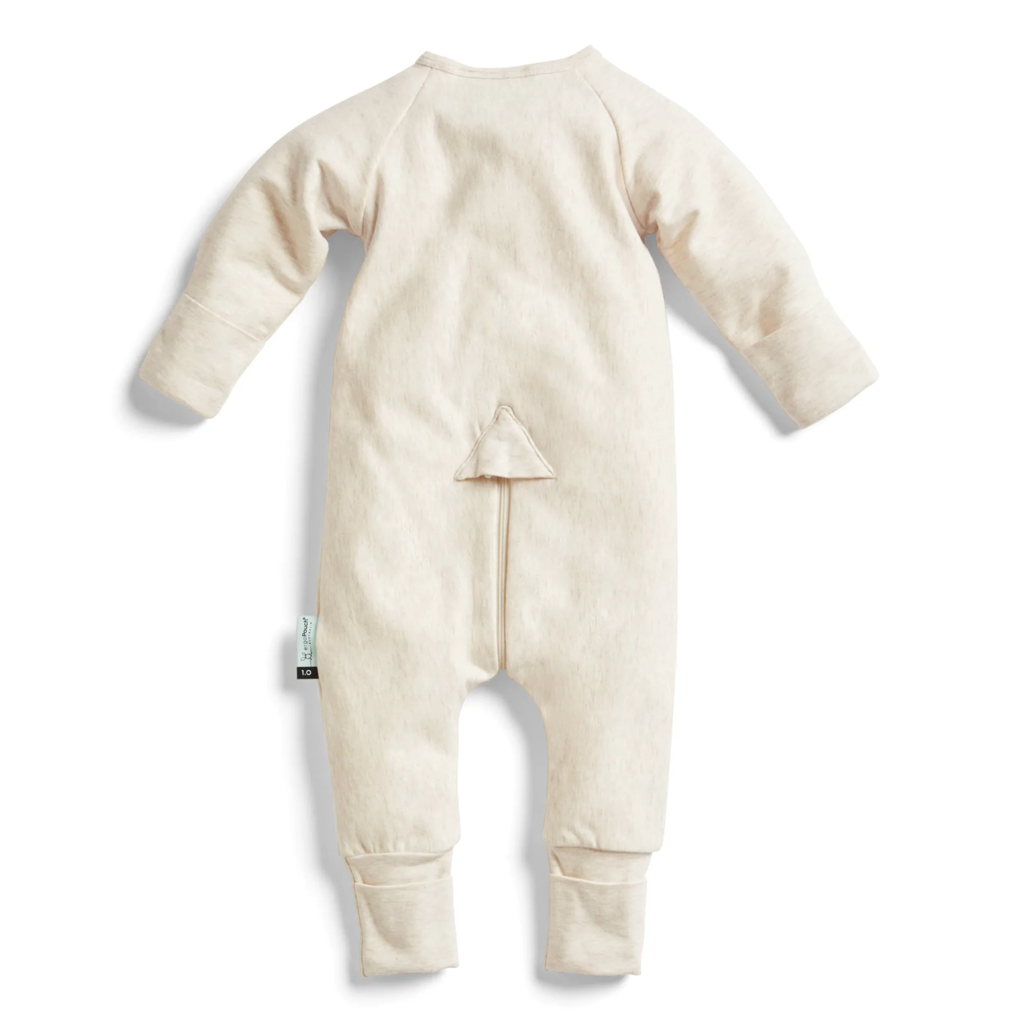 ErgoPouch - Organic Layers Long Sleeve Babygrow - Oatmeal - 1.0 TOG