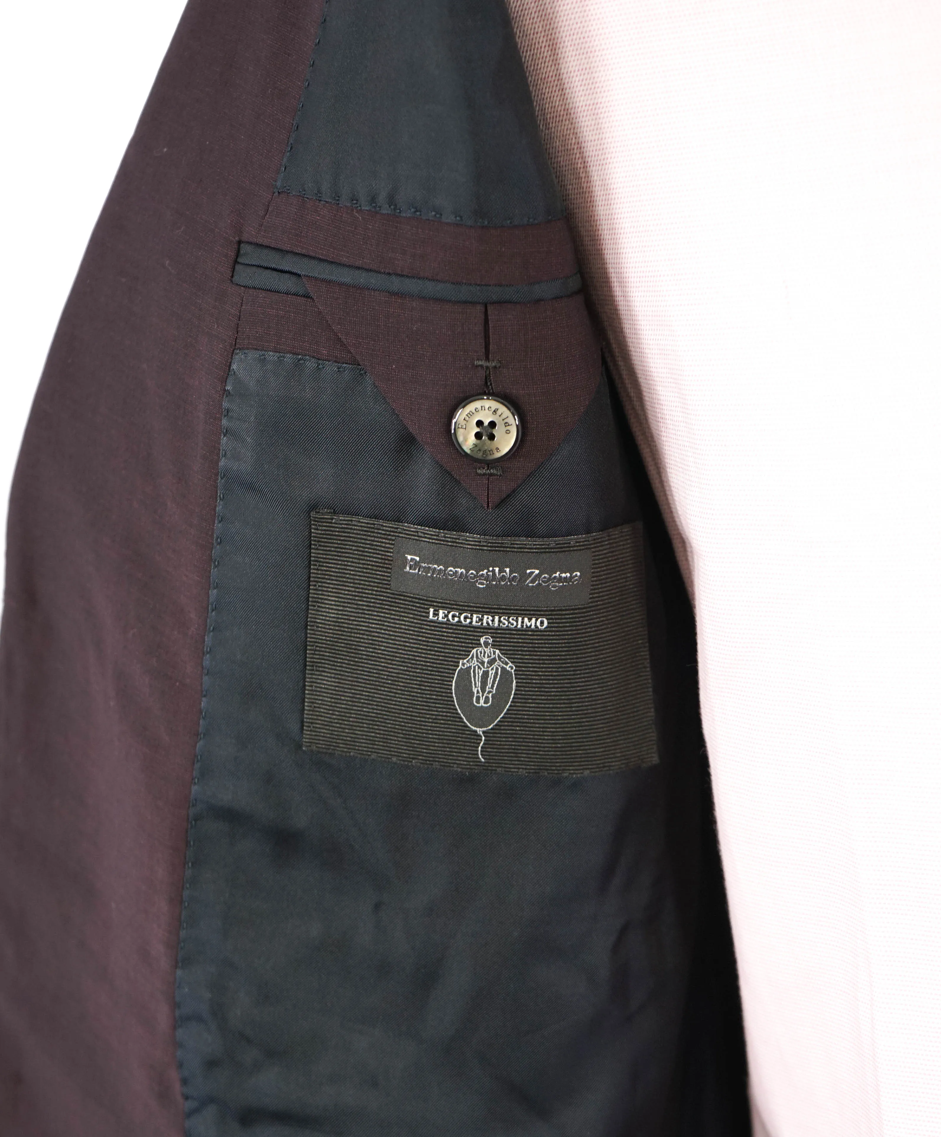 ERMENEGILDO ZEGNA -“LEGGERISSIMO" Premium SILK BURGUNDY Red Suit - 42L