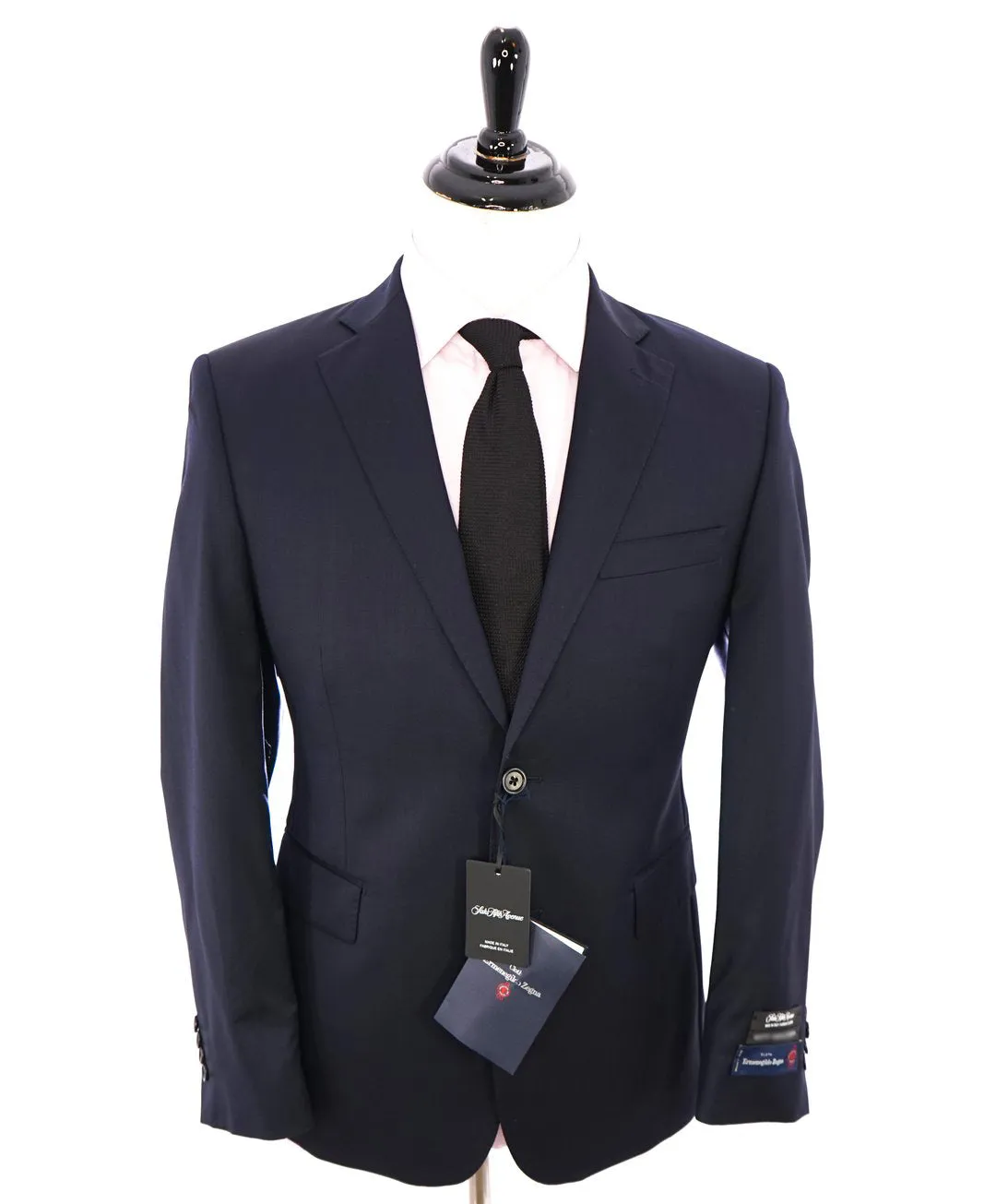 ERMENEGILDO ZEGNA - SAKS FIFTH AVENUE "Modern Fit" SILK BLEND Navy Suit - 40R
