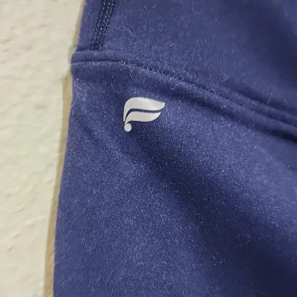 Fabletics Navy and Pink Bike Shorts And Sporta Bra Set