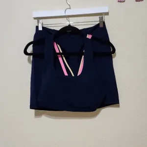 Fabletics Navy and Pink Bike Shorts And Sporta Bra Set
