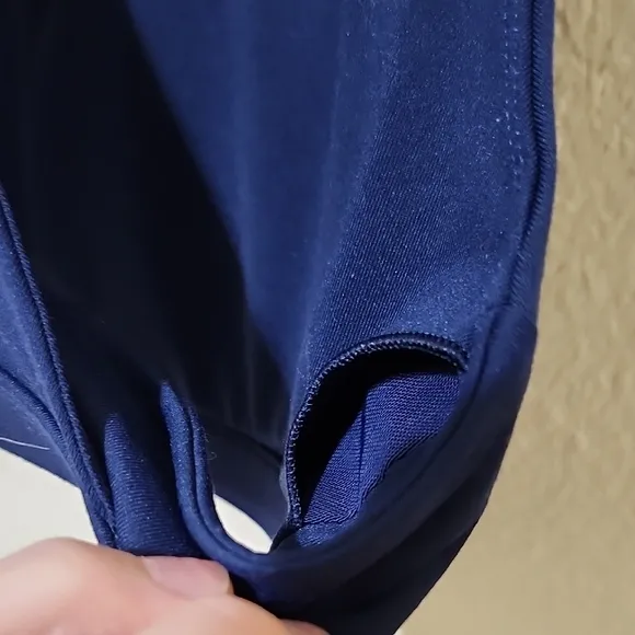 Fabletics Navy and Pink Bike Shorts And Sporta Bra Set