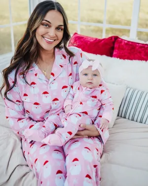 Family Matching Sleepwear - Pink Santa