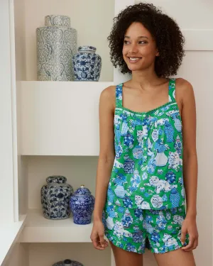 Fancy Cat - Back to Bed Short Set - Green Juice