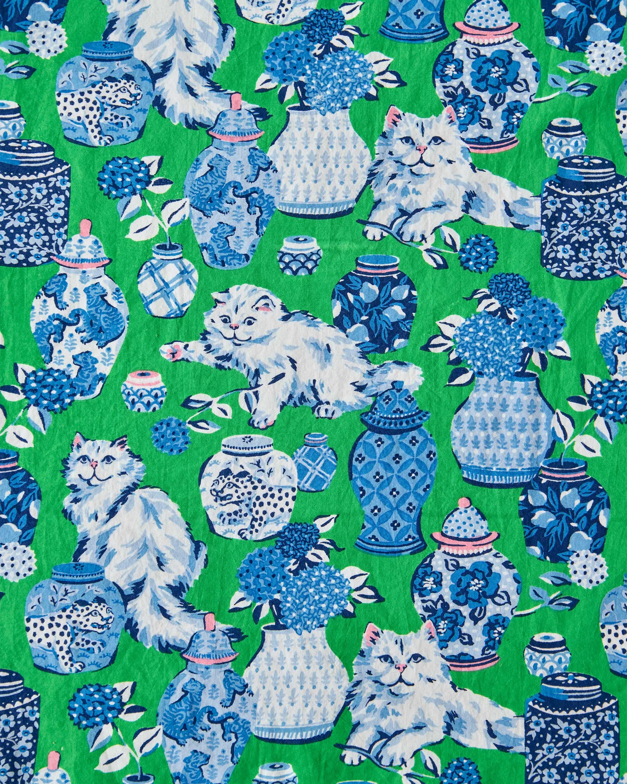 Fancy Cat - Back to Bed Short Set - Green Juice
