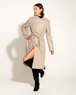 FATE BECKER CHOOSE YOU COAT OATMEAL MARLE