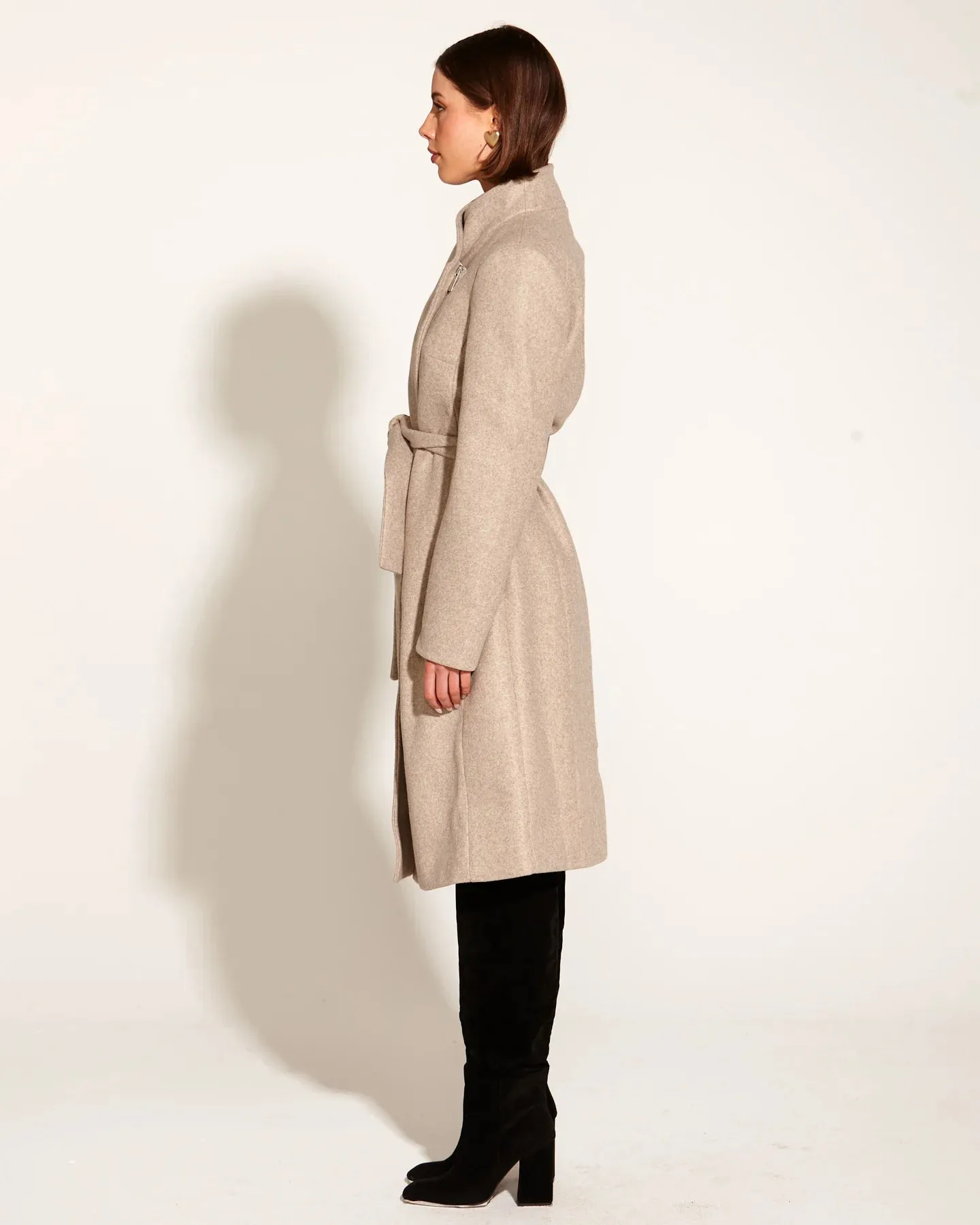 FATE BECKER CHOOSE YOU COAT OATMEAL MARLE