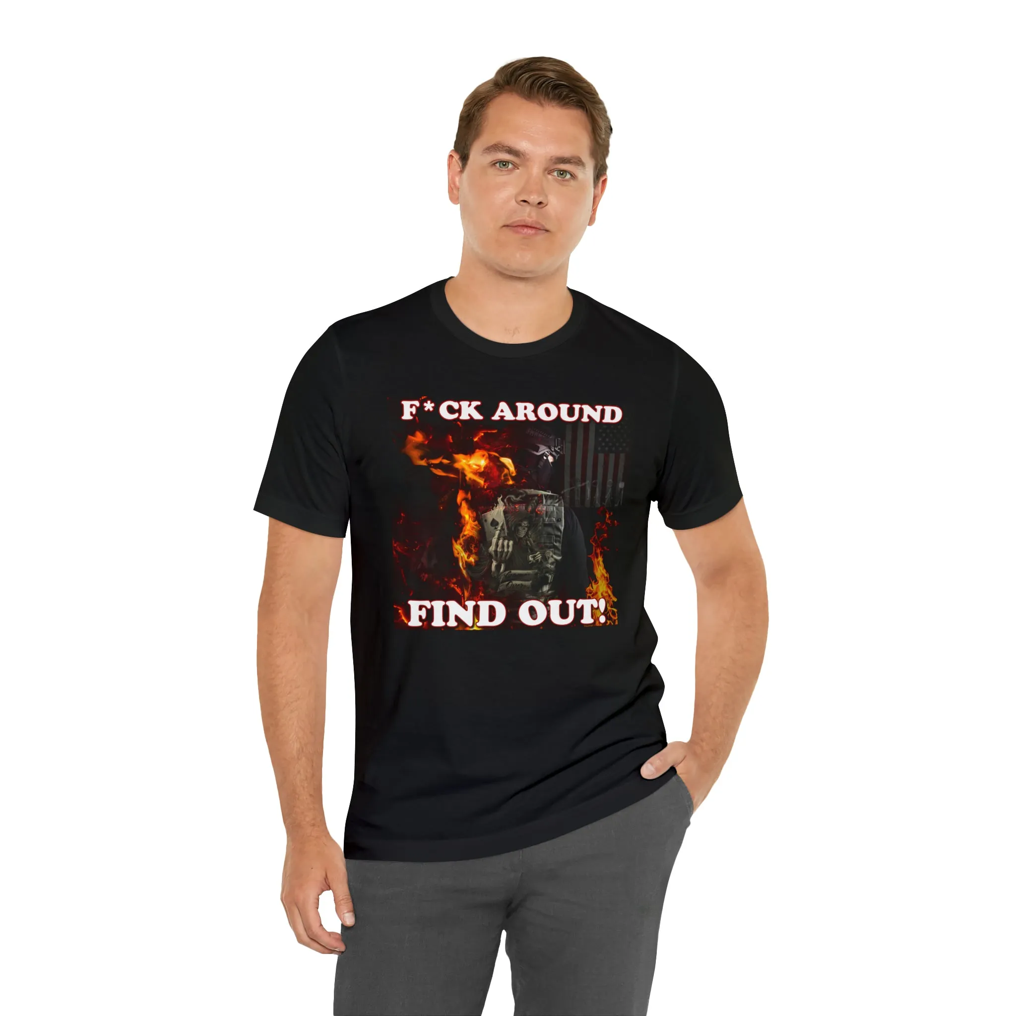 F*ck Around Find Out! Jersey Short Sleeve Tee