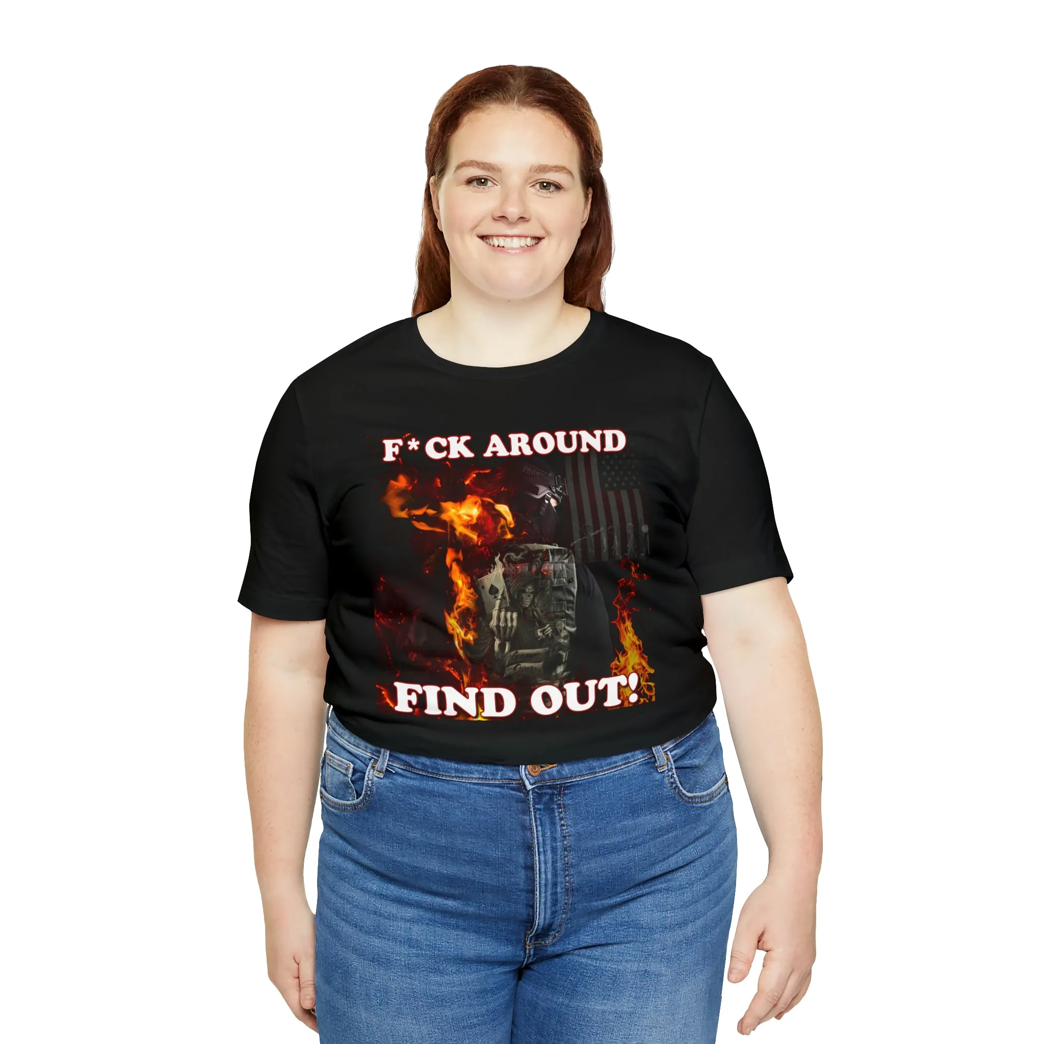 F*ck Around Find Out! Jersey Short Sleeve Tee
