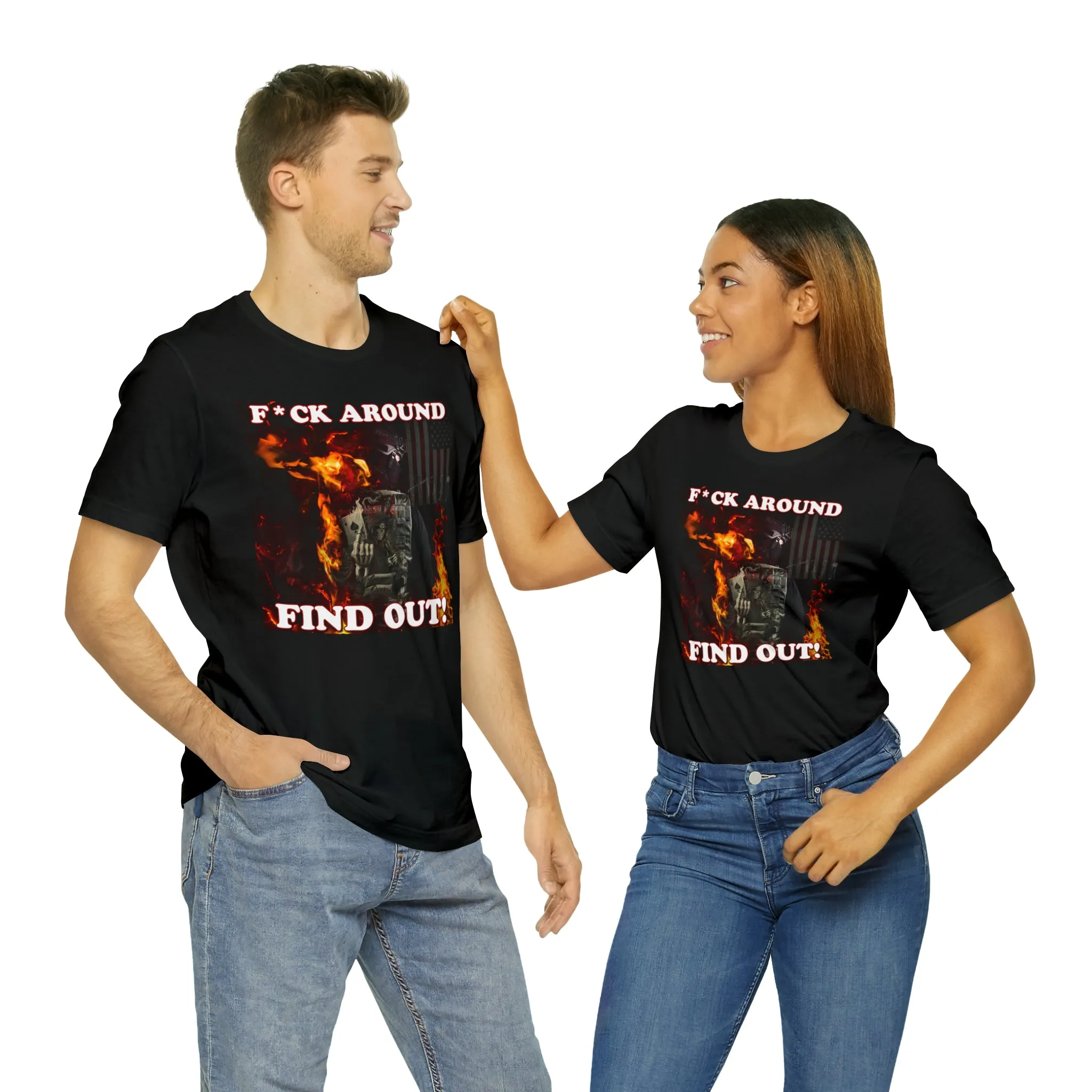 F*ck Around Find Out! Jersey Short Sleeve Tee