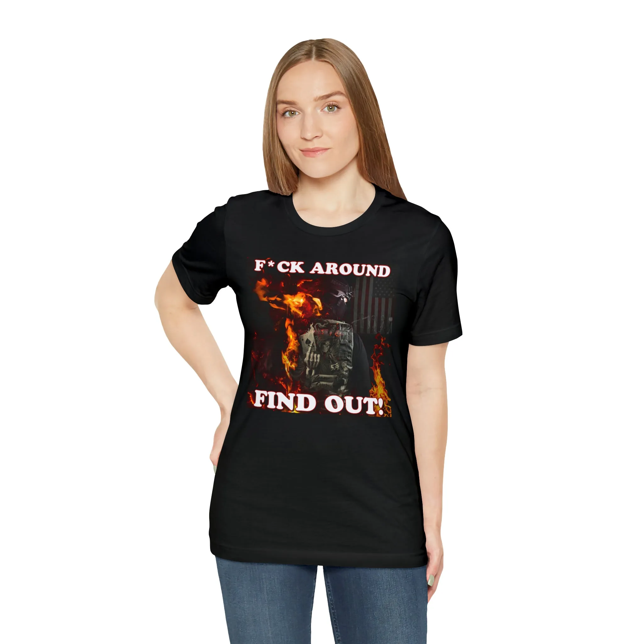 F*ck Around Find Out! Jersey Short Sleeve Tee