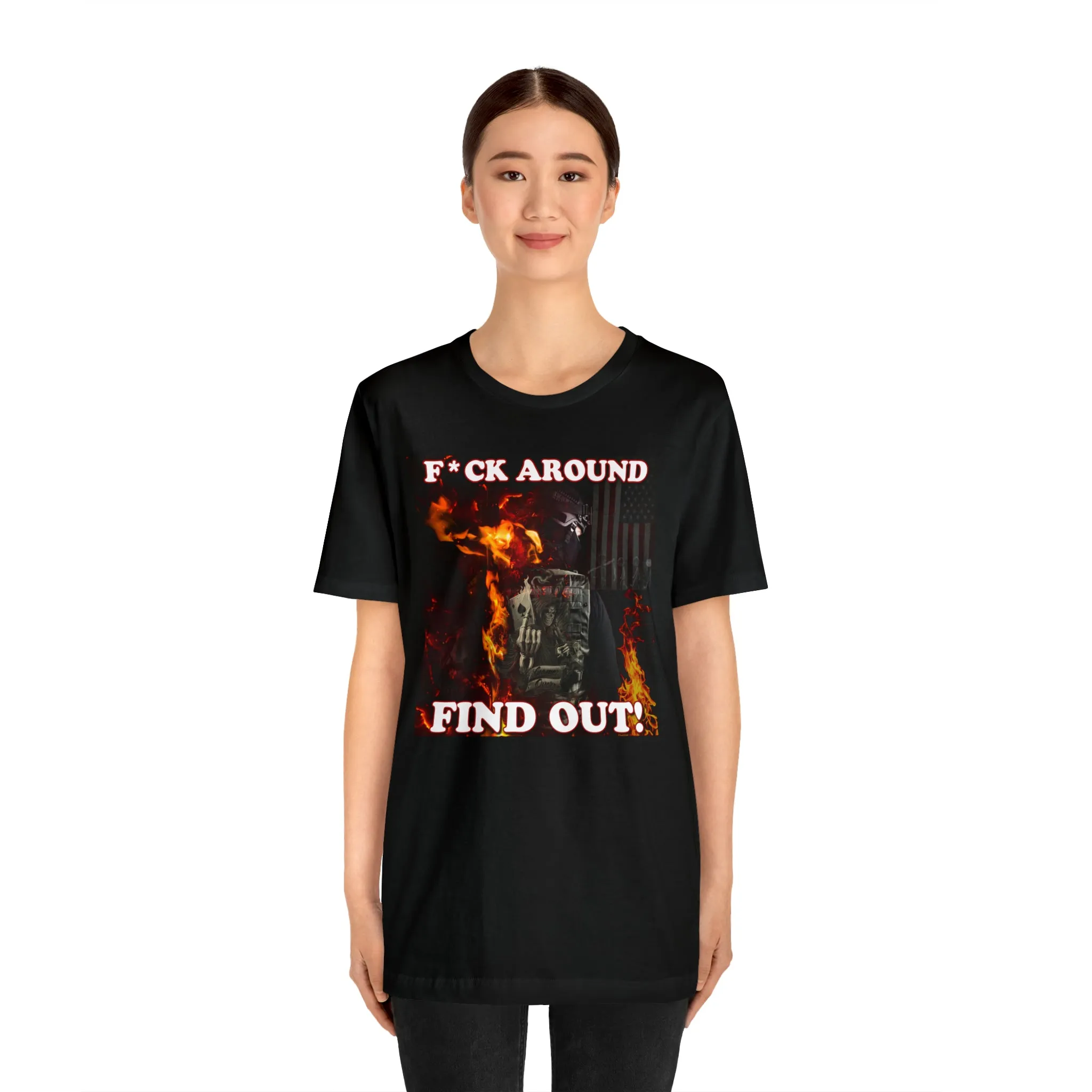 F*ck Around Find Out! Jersey Short Sleeve Tee