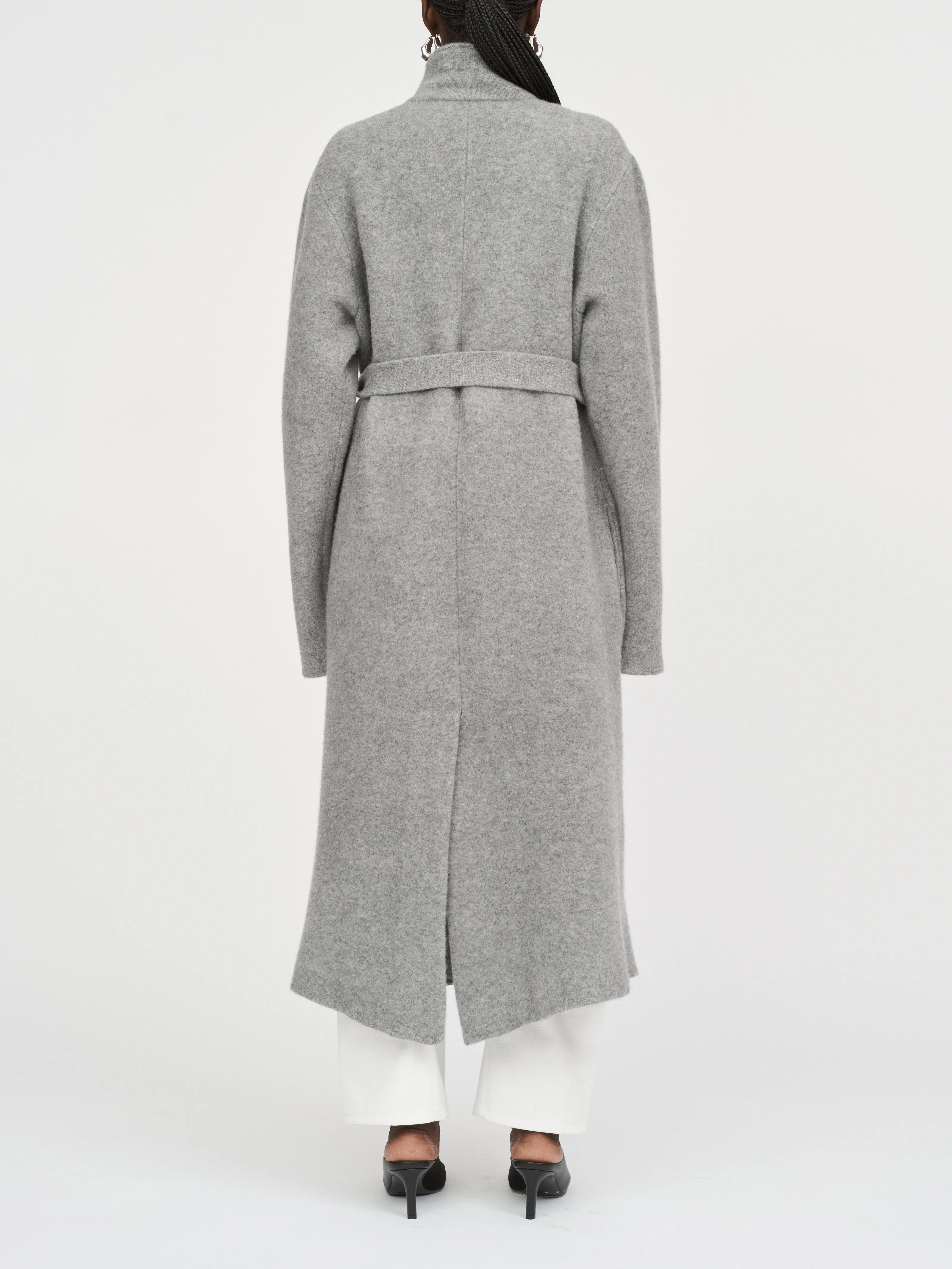 Felted Wool Coat in Medium Heather Grey