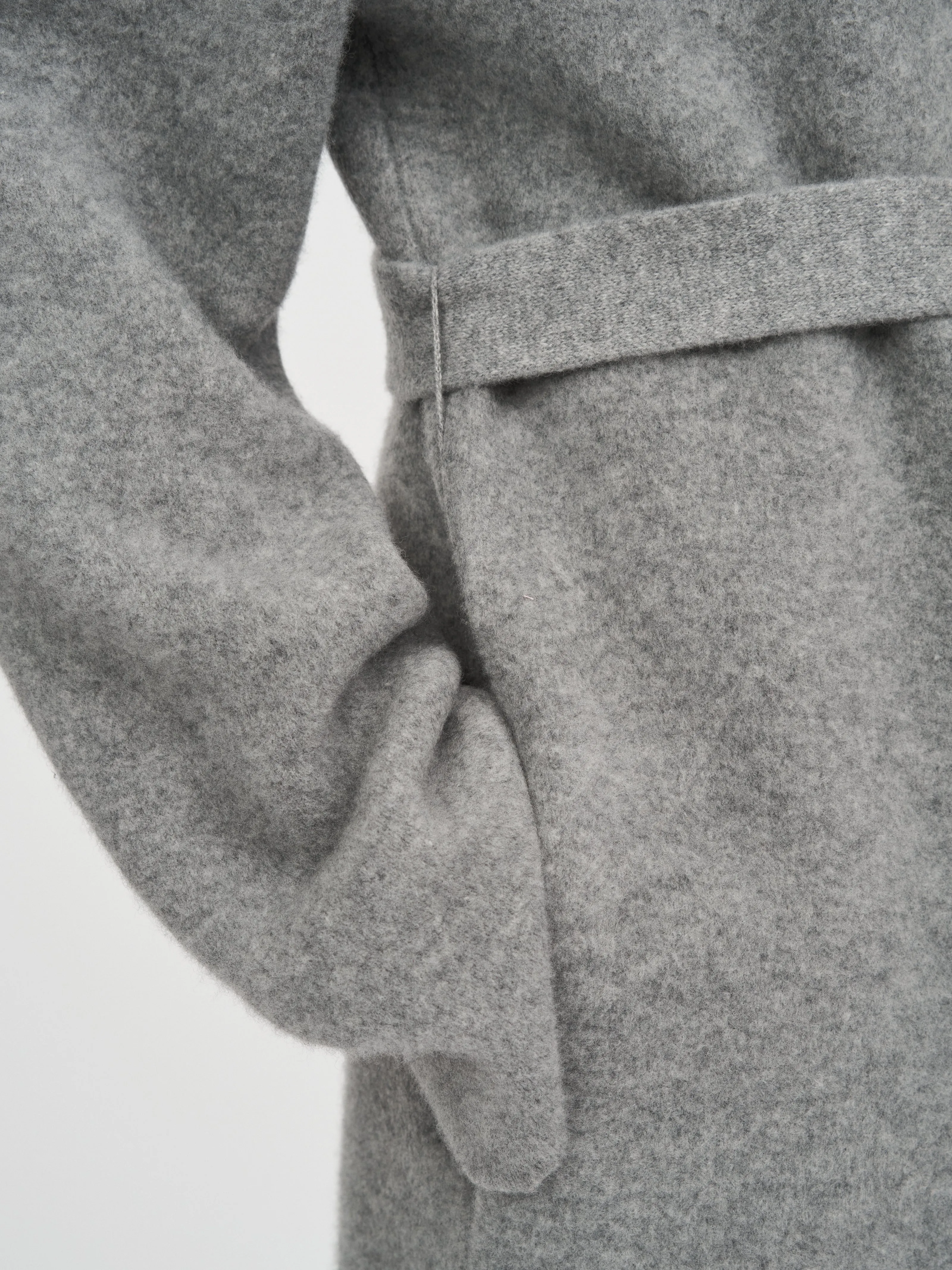 Felted Wool Coat in Medium Heather Grey