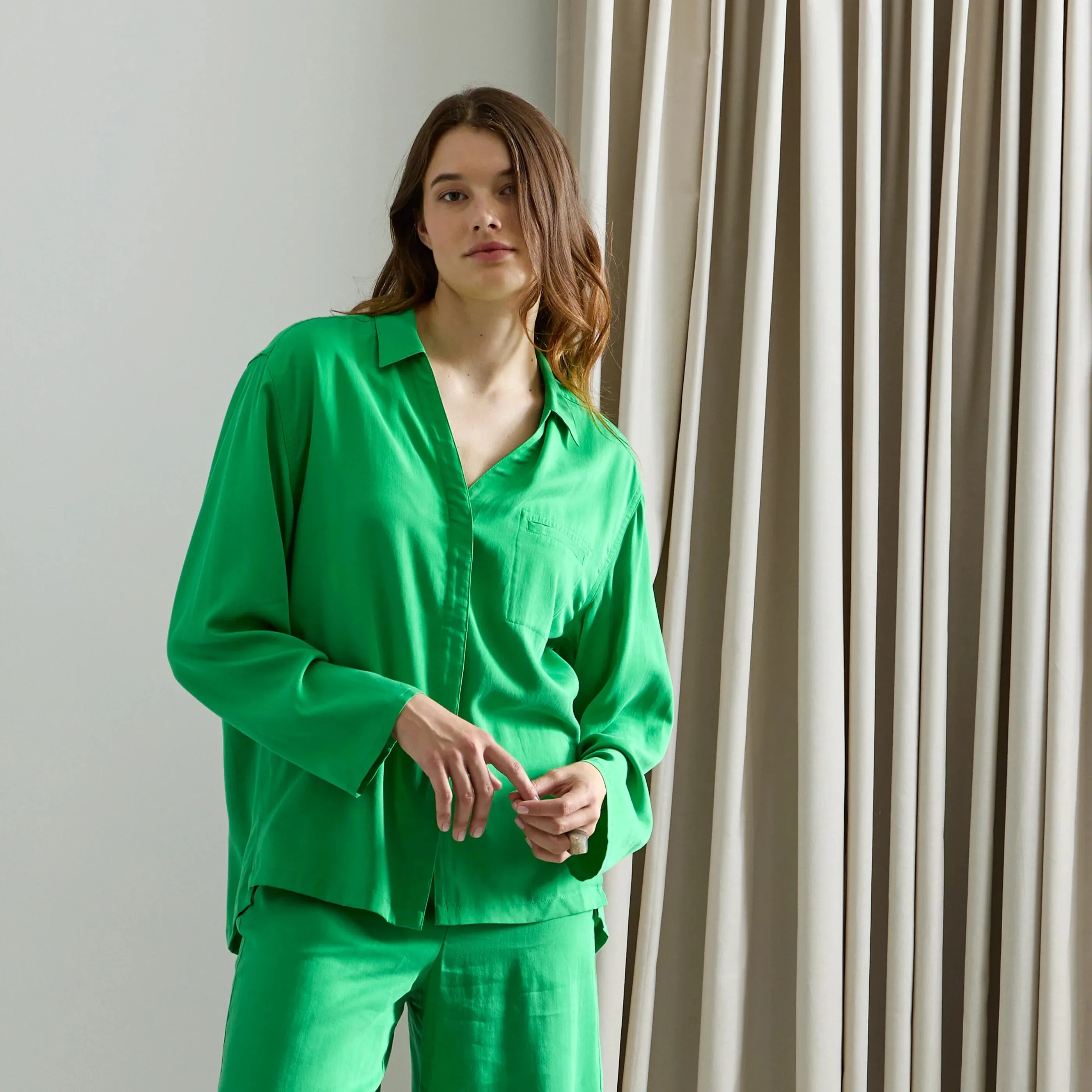 FineSlumber Long Sleeve Nightshirt