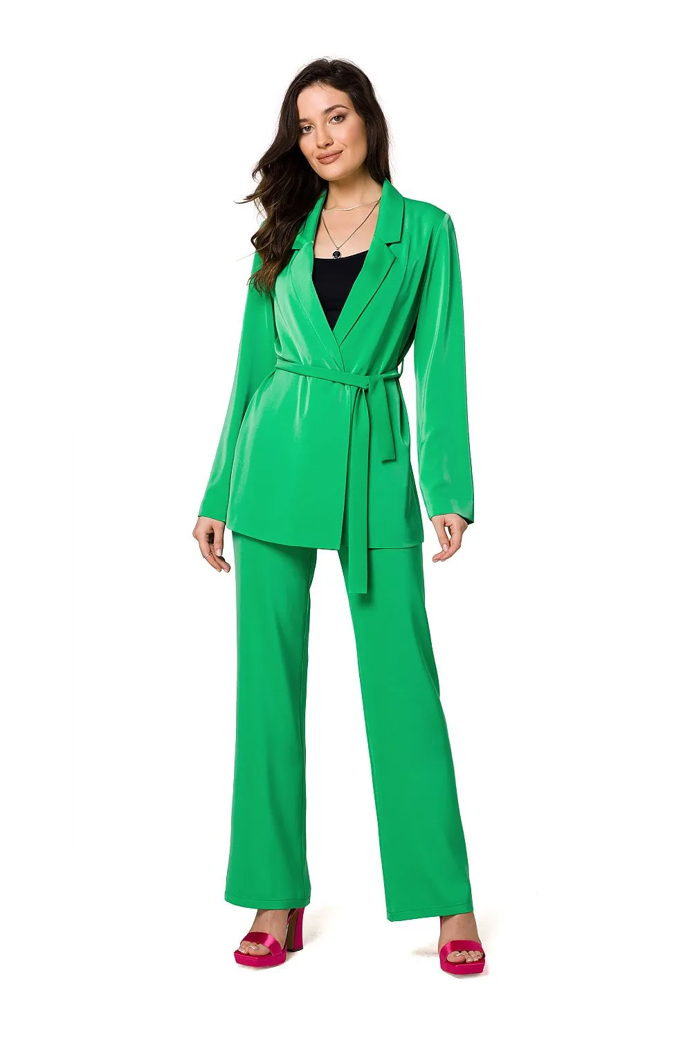 Flowing Belted Jacket Outerwear