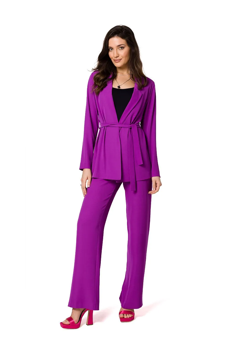 Flowing Belted Jacket Outerwear