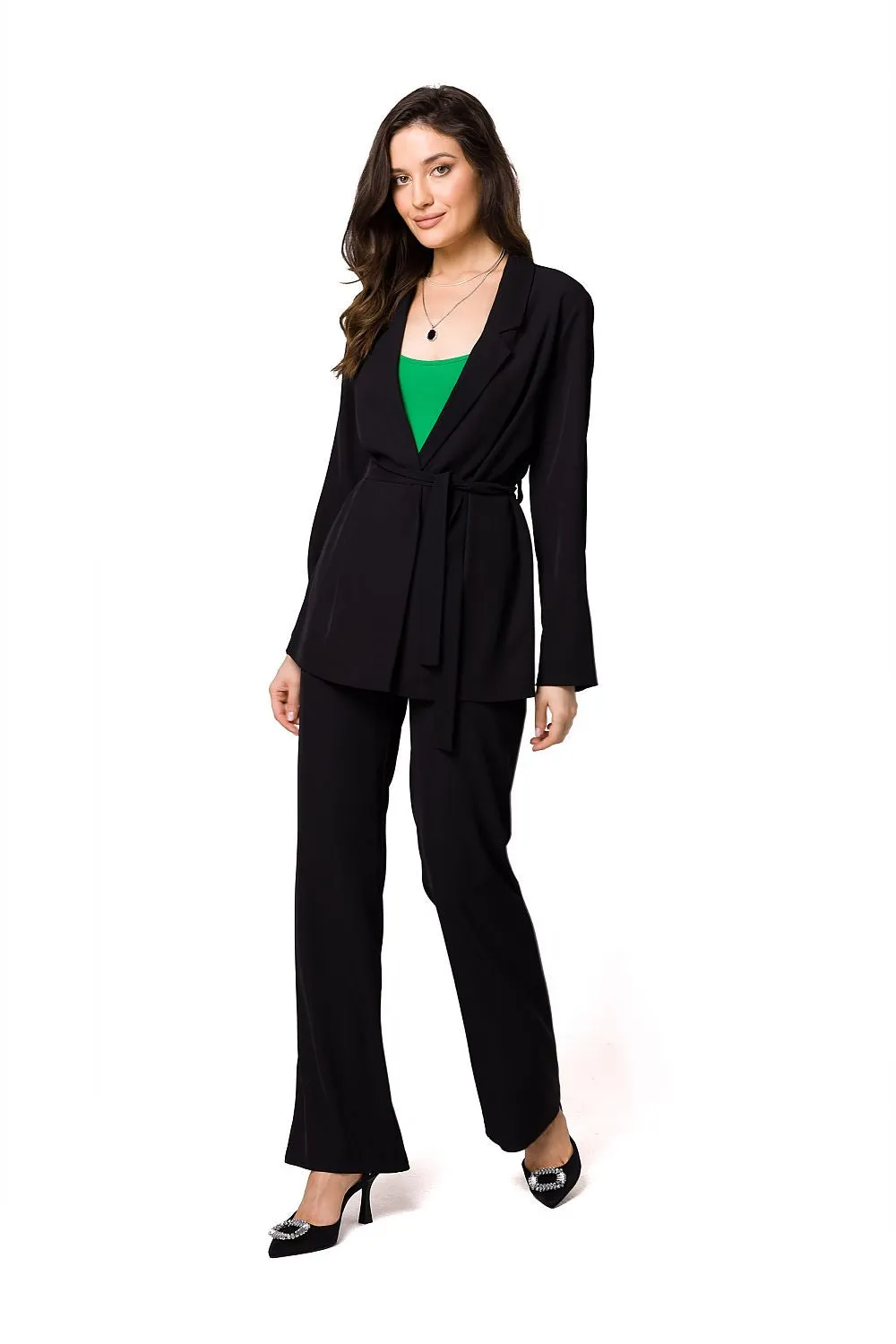 Flowing Belted Jacket Outerwear