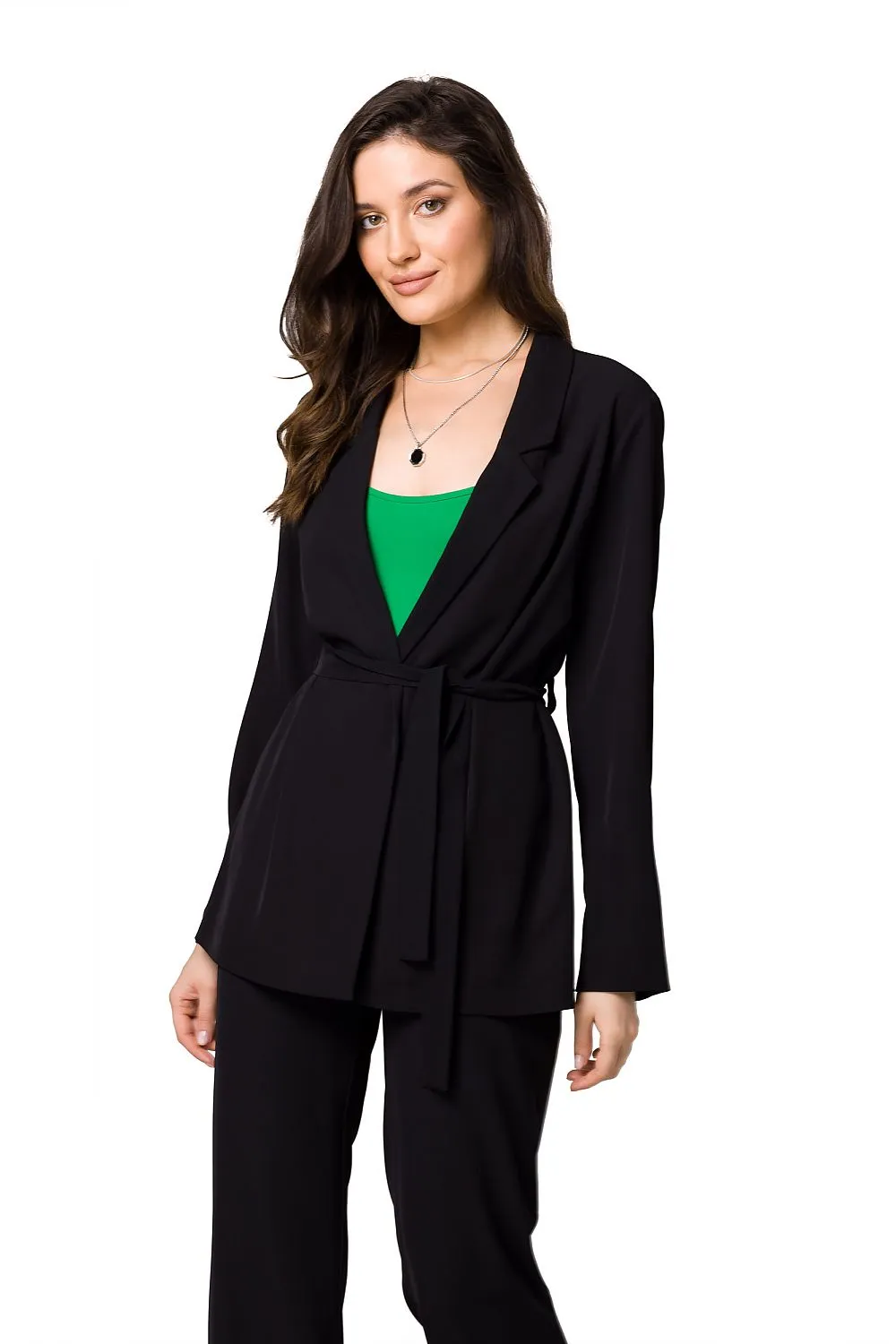 Flowing Belted Jacket Outerwear