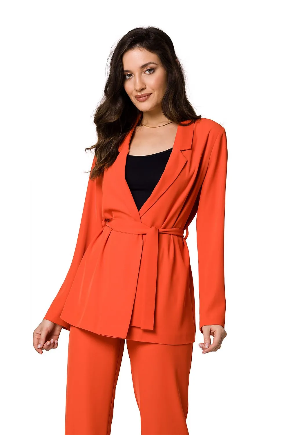 Flowing Belted Jacket Outerwear