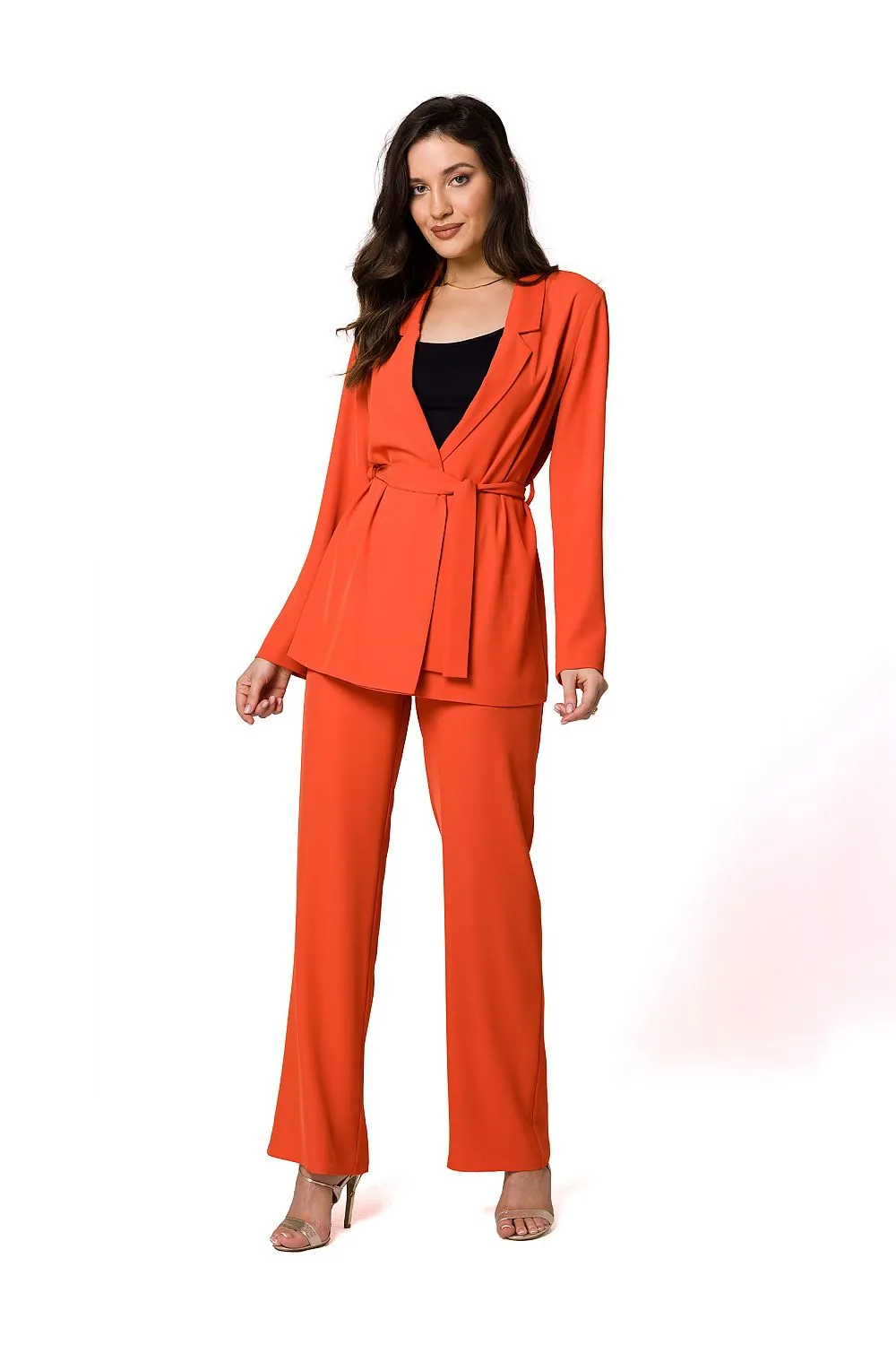 Flowing Belted Jacket Outerwear