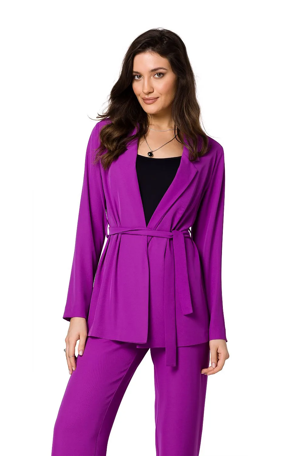 Flowing Belted Jacket Outerwear