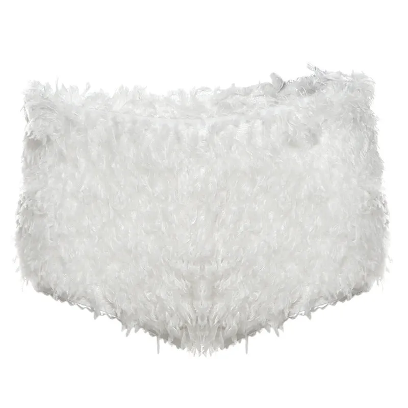 Fluffy solid low rise short pant