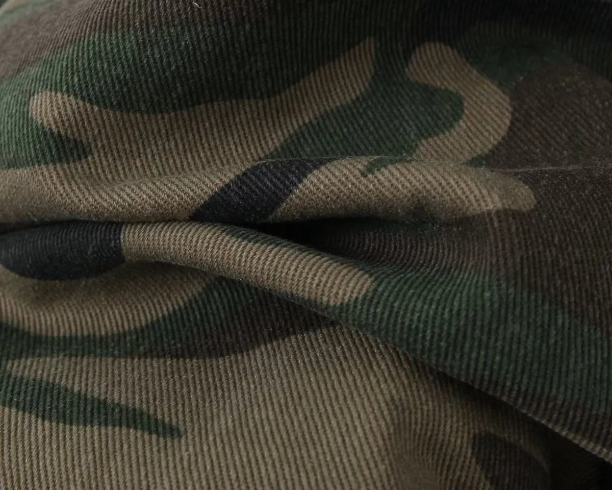Foldover Waist Low Rise Cargo Camo Pants