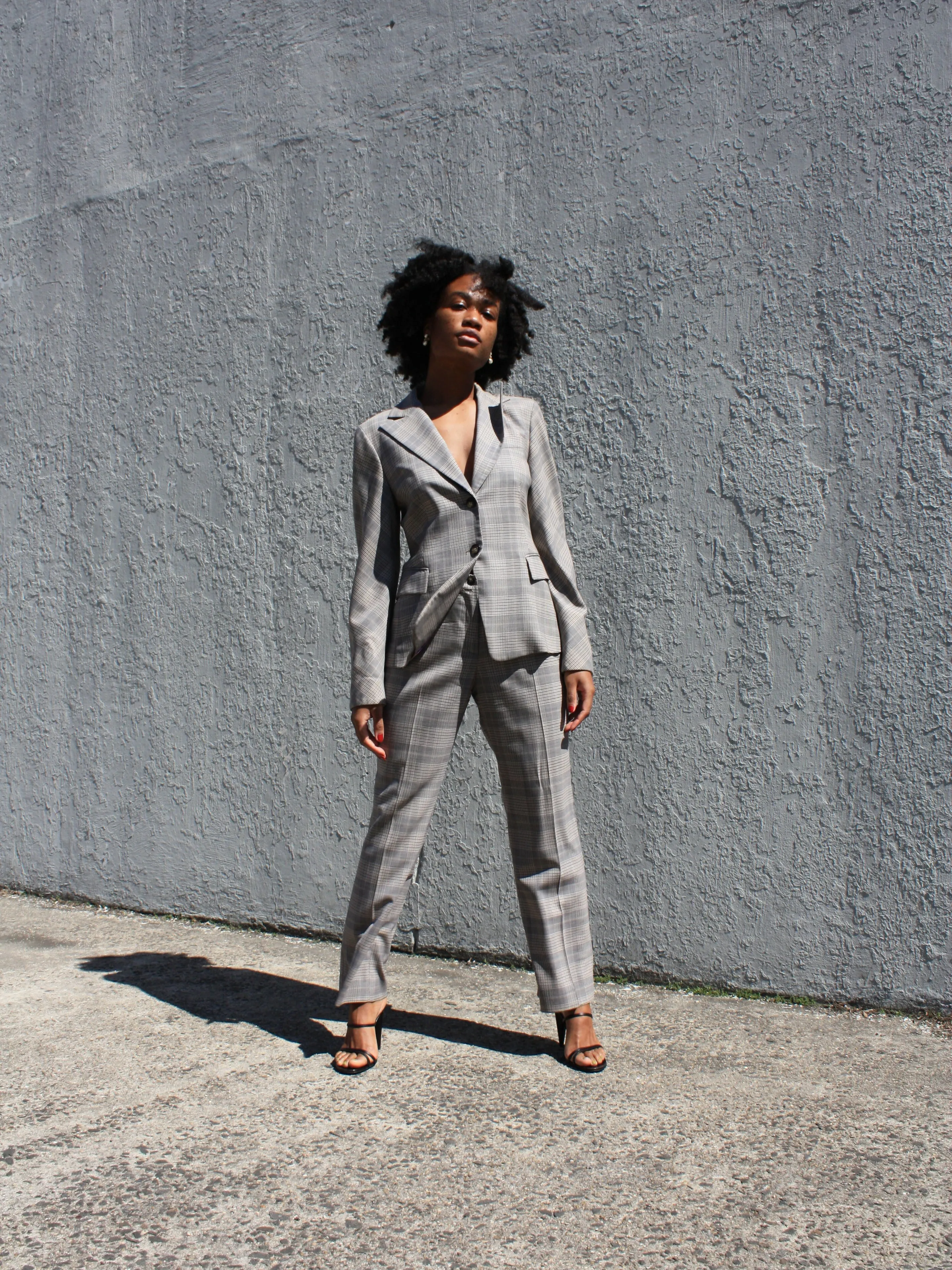 Féraud Grey Check Suit