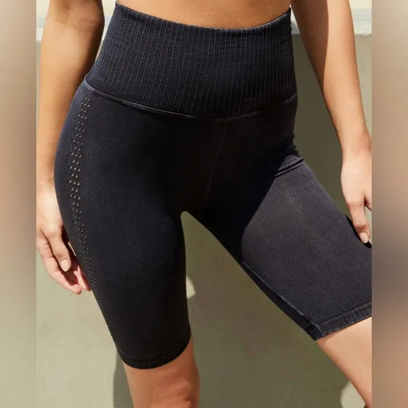 Free People Movement Good Karma Bike Shorts XS/S Blue NWOT