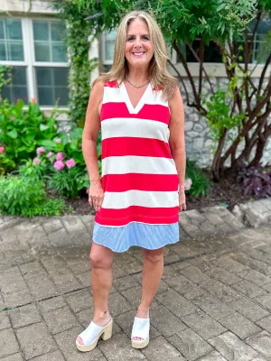 Freedom Striped Tank Dress