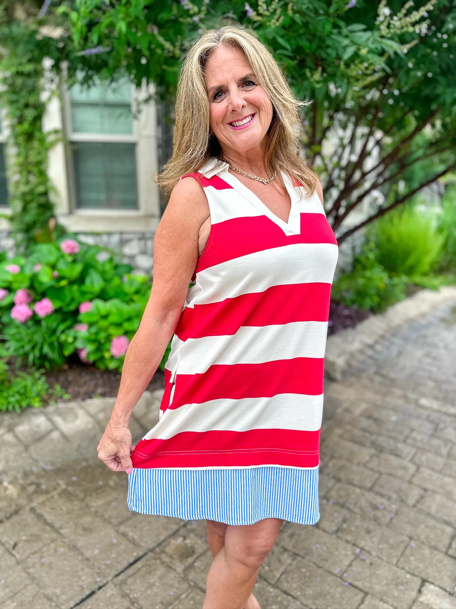Freedom Striped Tank Dress