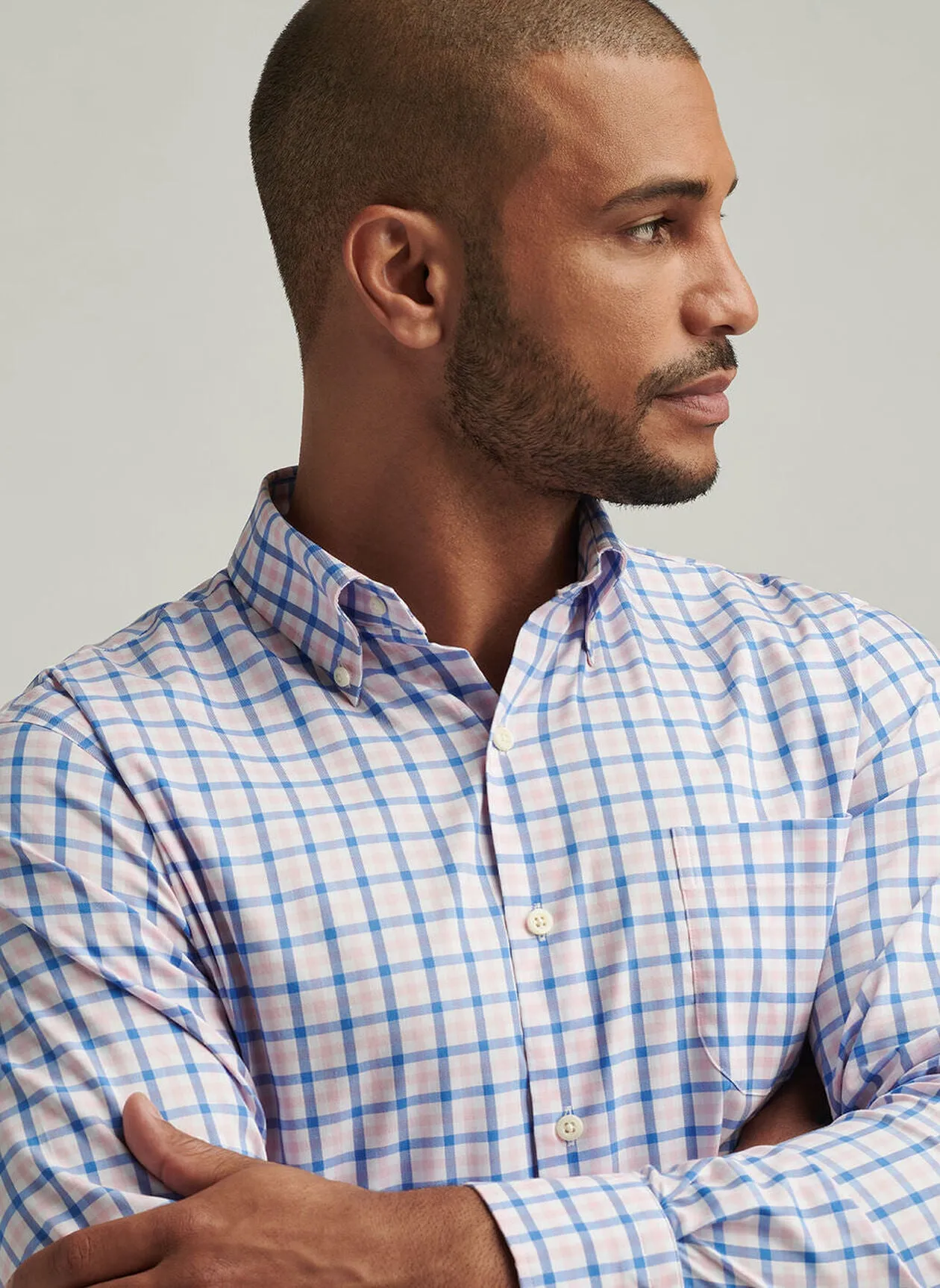 Gardner Crown Lite Cotton-Stretch Sport Shirt by Peter Millar - Blue Poppy