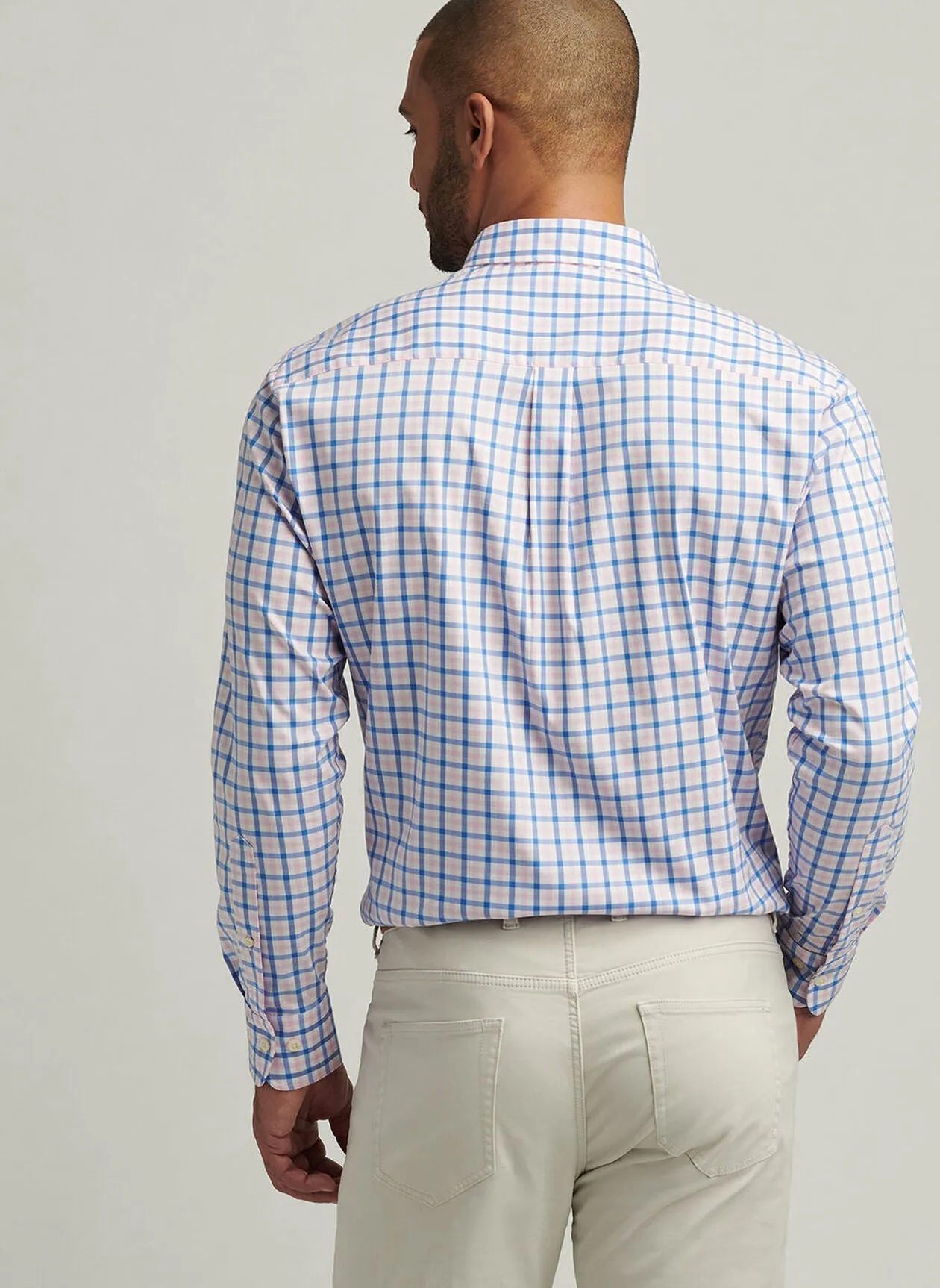 Gardner Crown Lite Cotton-Stretch Sport Shirt by Peter Millar - Blue Poppy