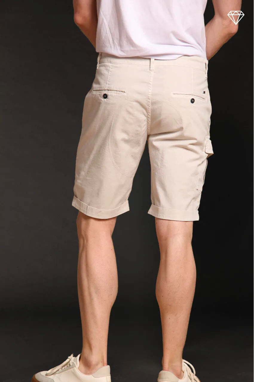 George Coolpocket men's cargo bermuda shorts in stretch satin logo edition carrot fit ①