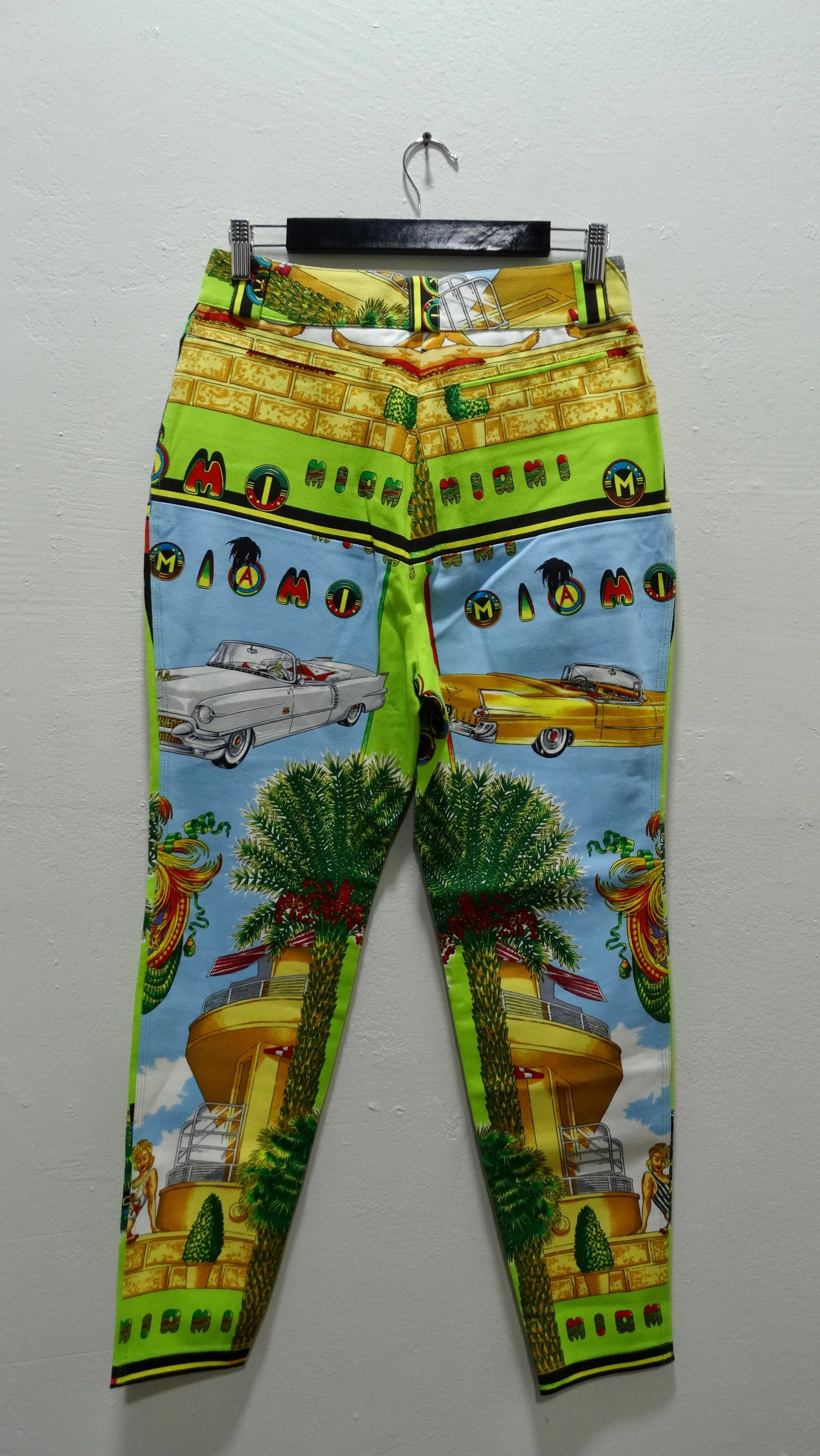 Gianni Versace Miami Print Jeans