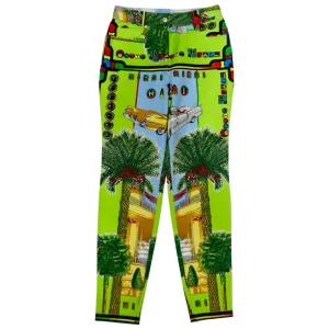 Gianni Versace Miami Print Jeans