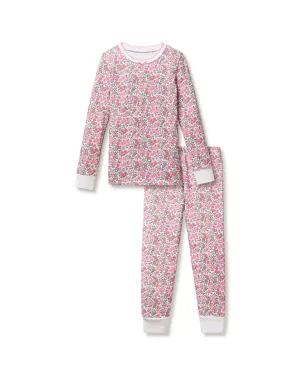 Girl's Fleurs de Rose Pima Pajama Set