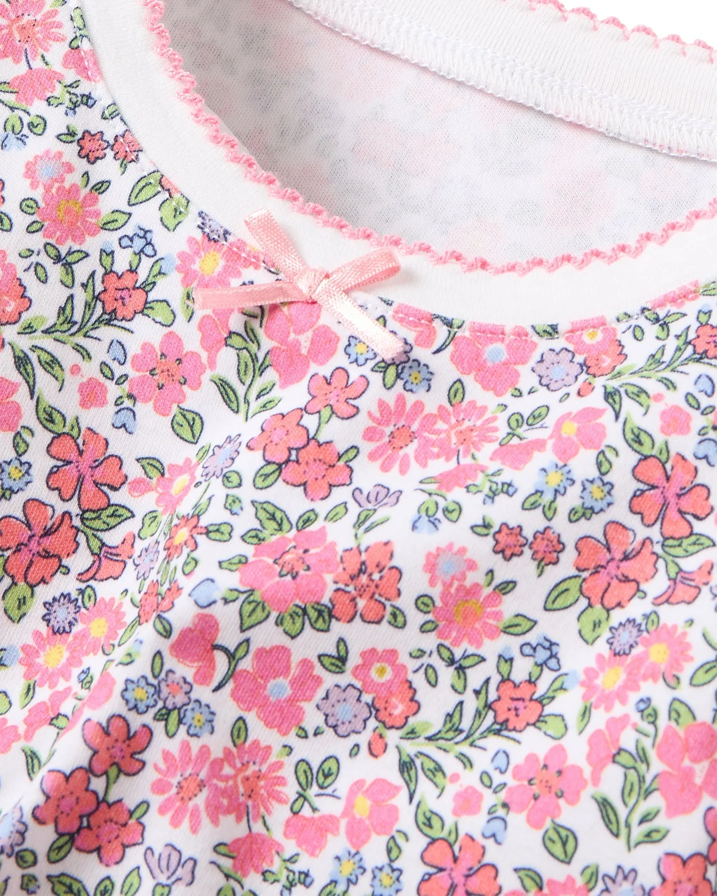 Girl's Fleurs de Rose Pima Pajama Set