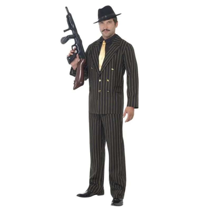 Gold Pinstripe Gangster Costume